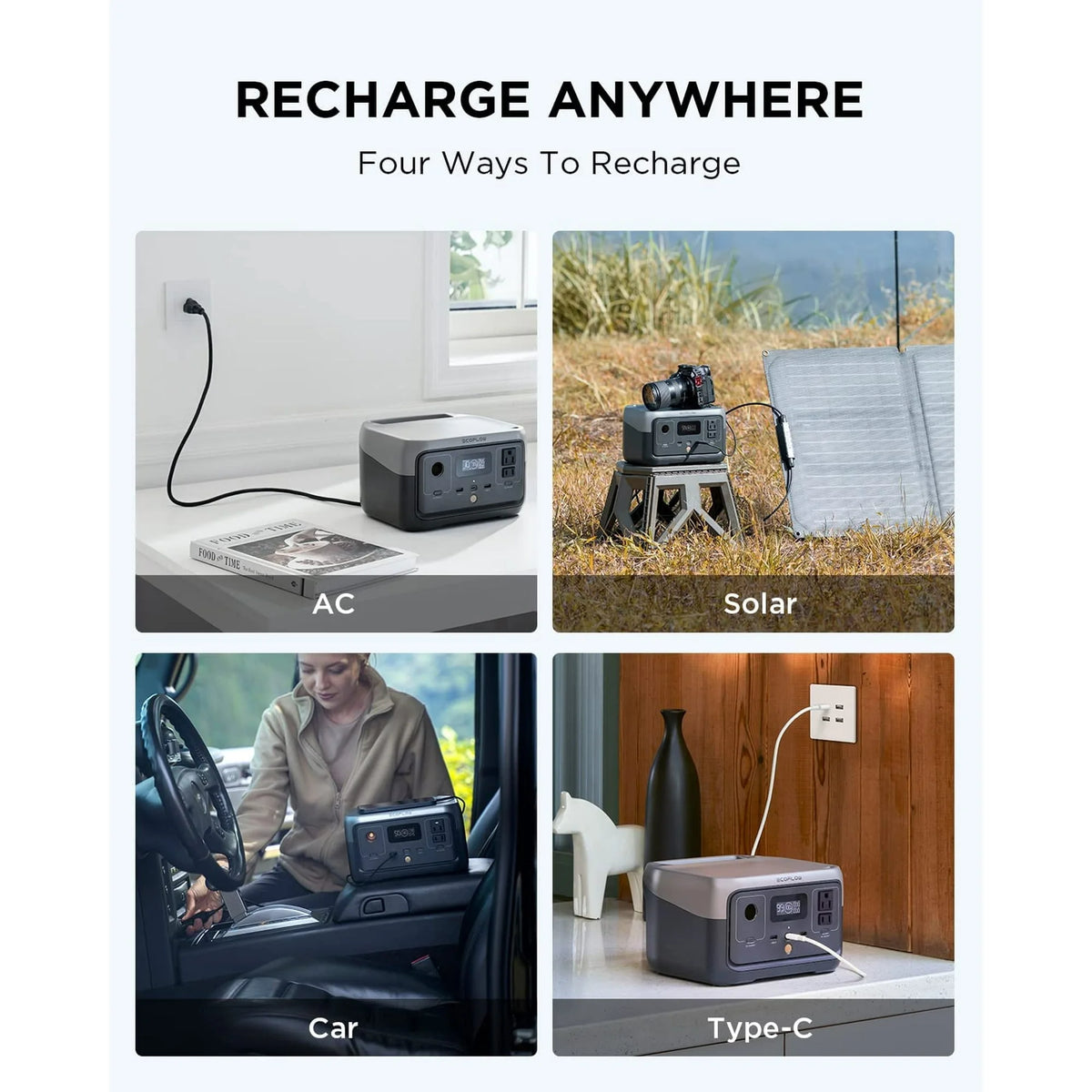 256Wh Portable Power Station 600W AC Output Q992183