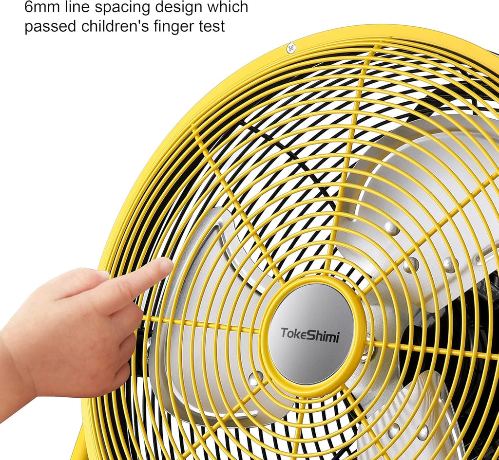 12 Inch Battery Powered Portable Fan with Metal Blade J725