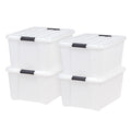45 Qt Pearl Latch Storage Bin with Lid, Set of 4 V35318