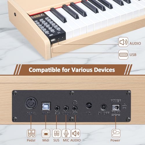 88 Key Weighted Hammer Action Digital Piano with Stand H107475