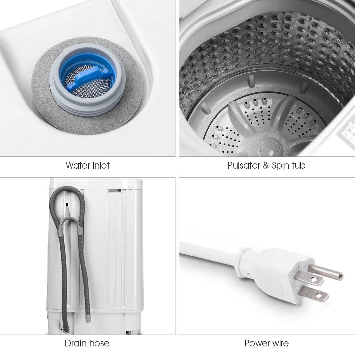 Portable Compact Washing Machine 1.34 Cu.ft I61647