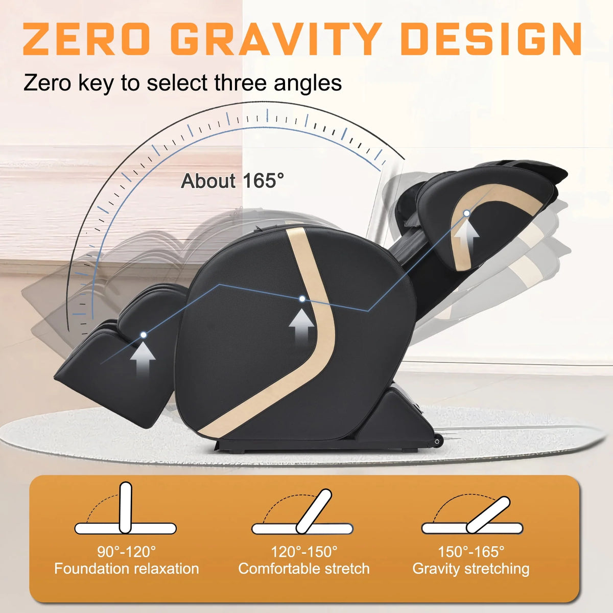 Small Zero Gravity Full Body Massage Chair with Heating and Airbags O9515