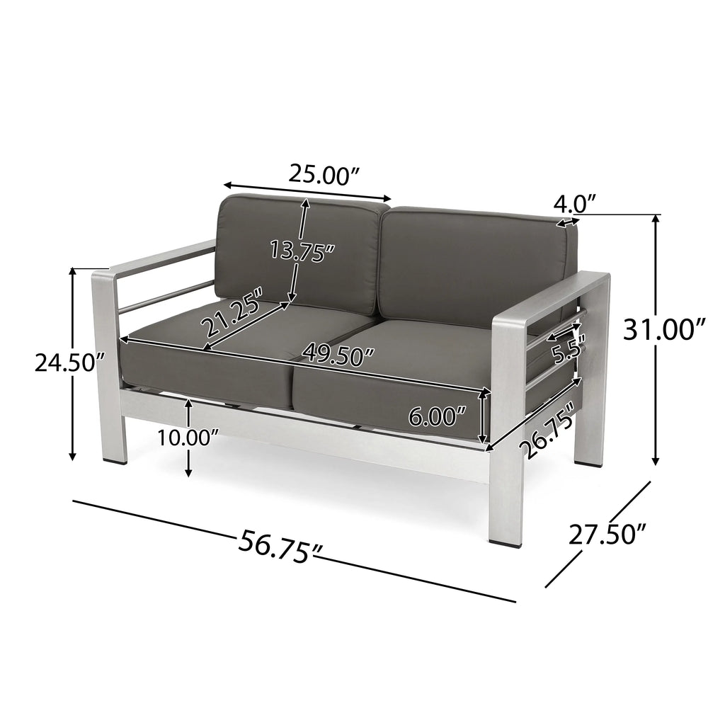 Outdoor Sofa and Chat Set with Lounges and Firepit Z3294