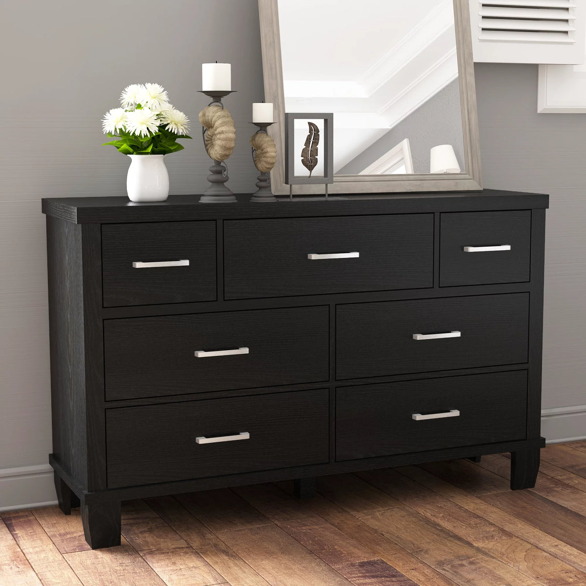 Grey 5 Drawer Dresser U431