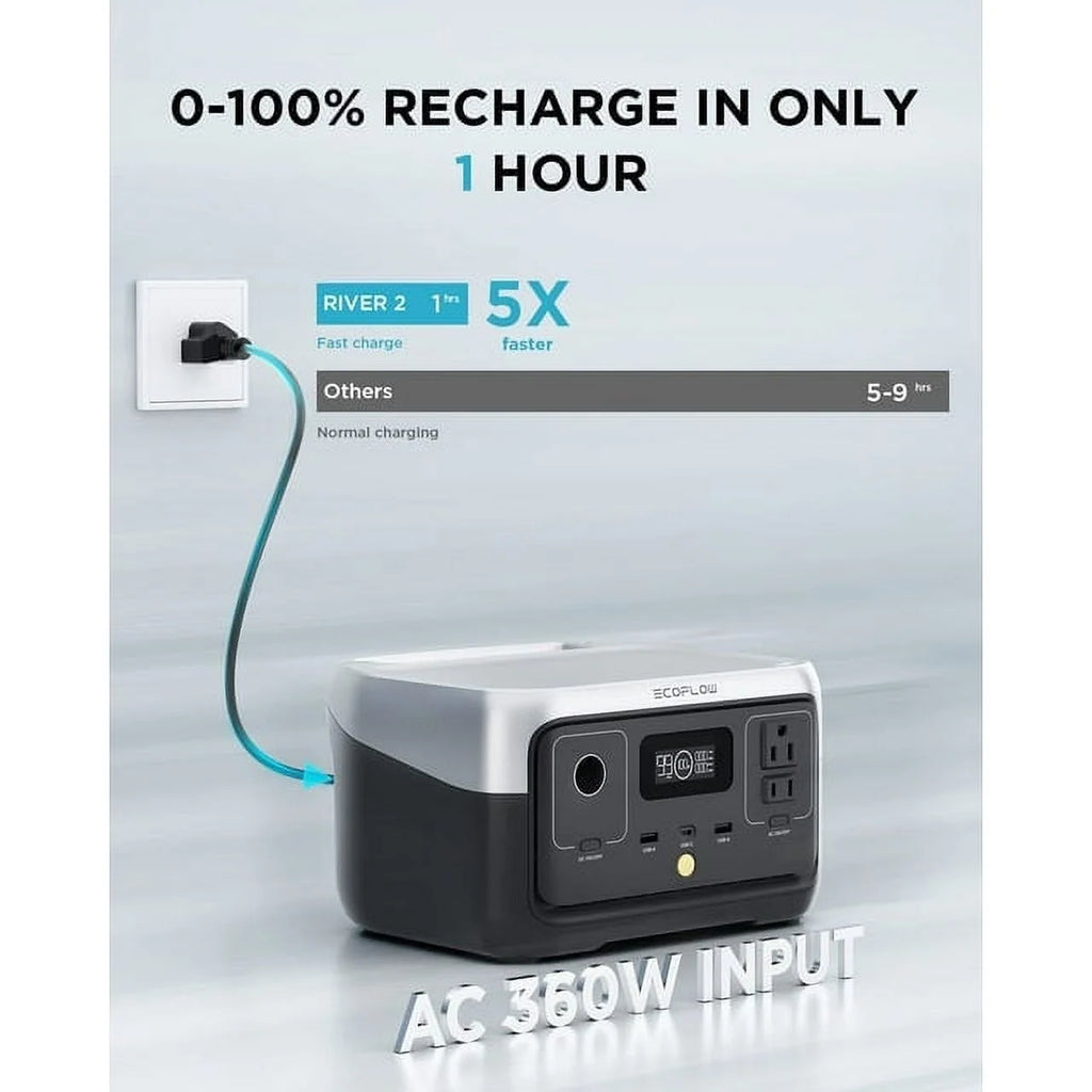 256Wh Portable Power Station 600W AC Output Q992183