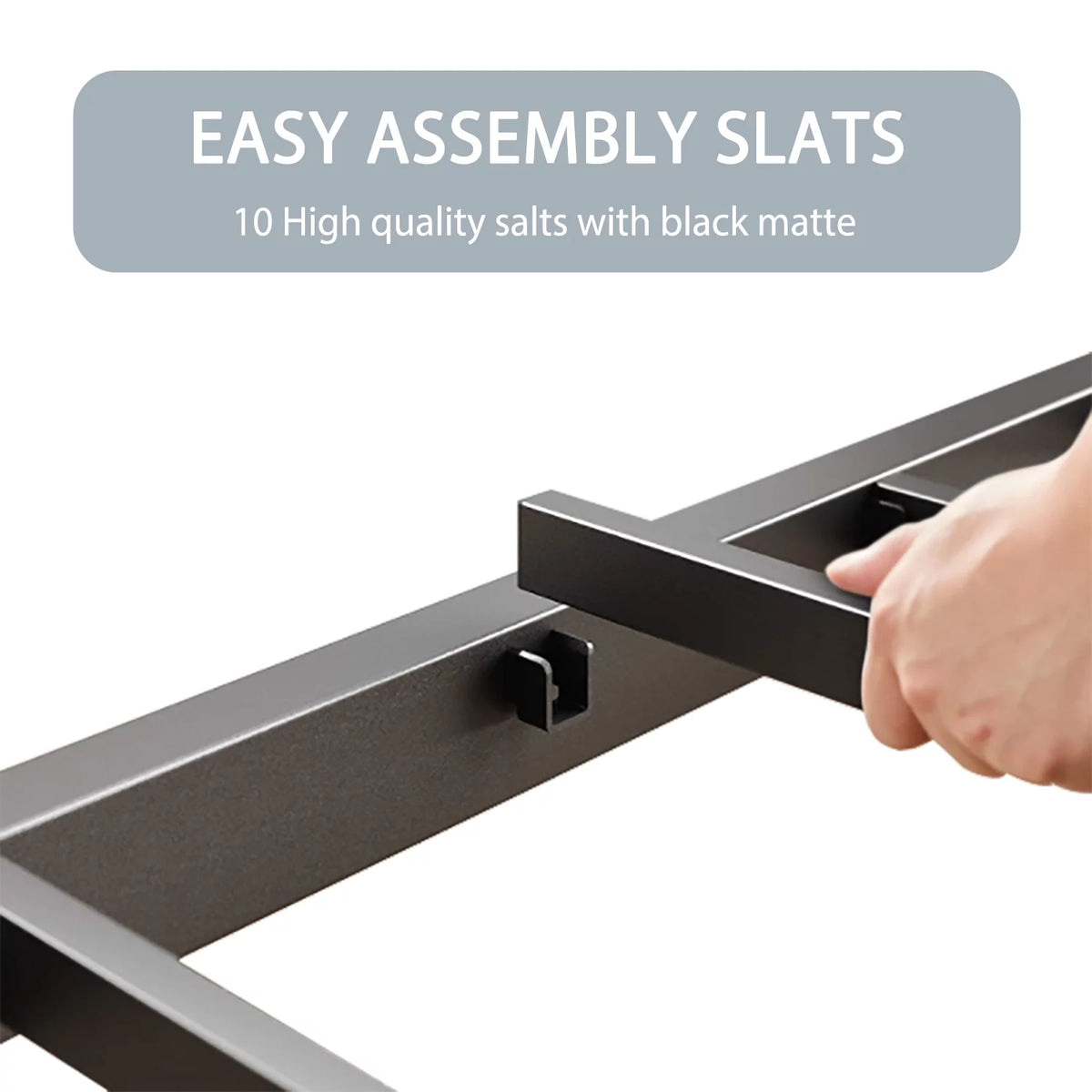 Queen Size Metal Platform Bed Frame with Storage Space H33322