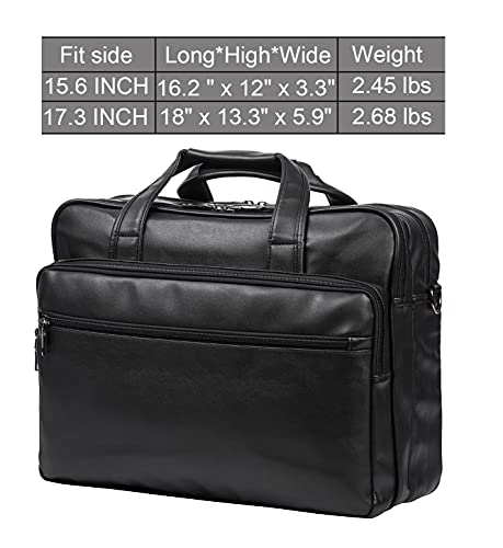 Leather Laptop Bag 15.6 Inch 17.3 Inch Messenger Briefcase V192