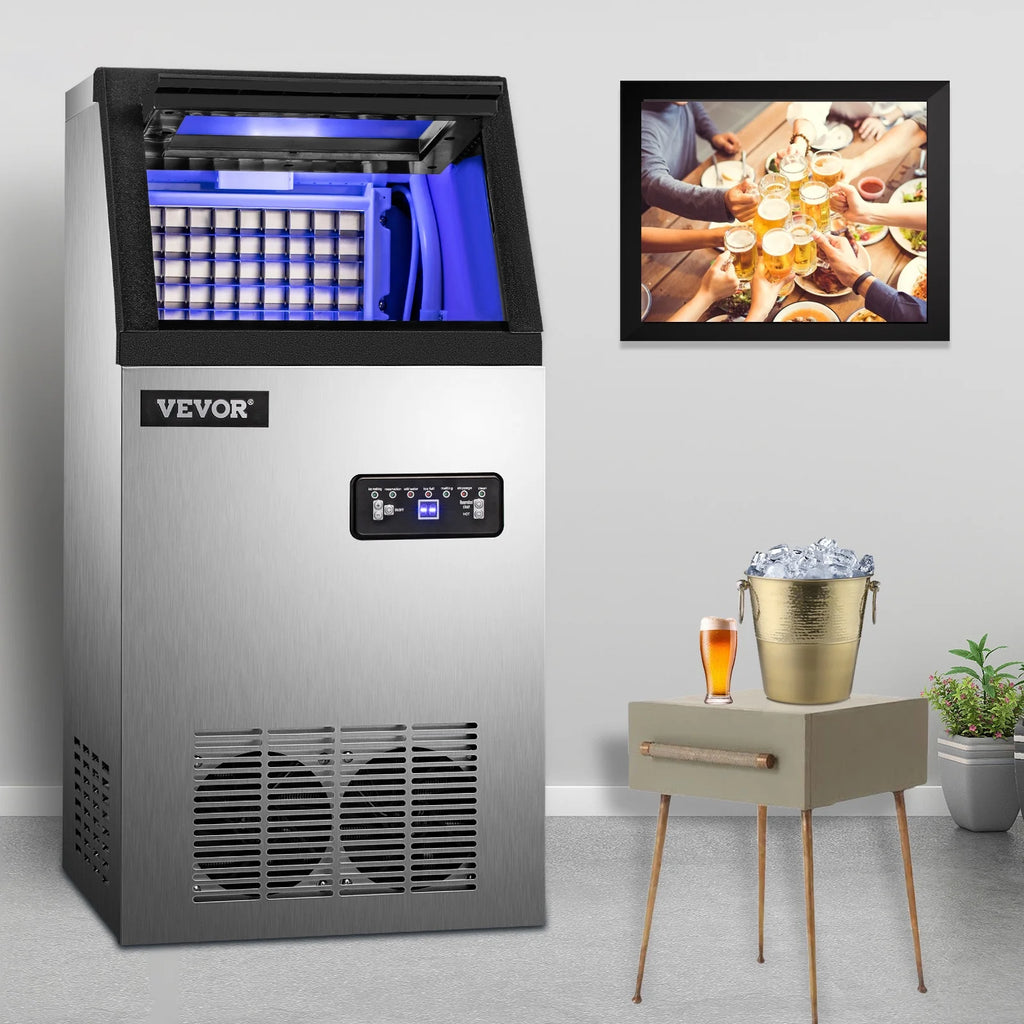 Commercial Ice Maker 90lbs/24h 22 lbs Storage F3939