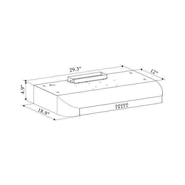 30x22 350 CFM Stainless Steel Under Cabinet Range Hood X4969