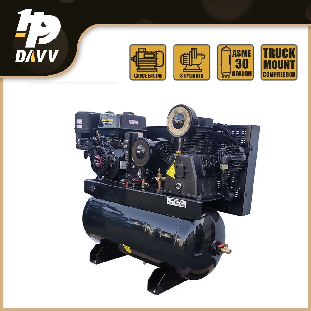 13HP 180psi Gas-Powered Air Compressor 420CC 30Gal I539193