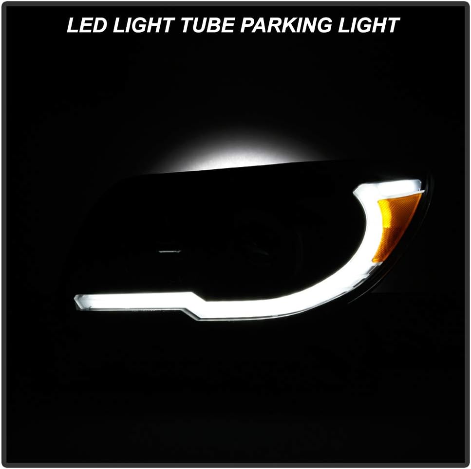 Black LED Projector Headlights Set Left+Right P79694