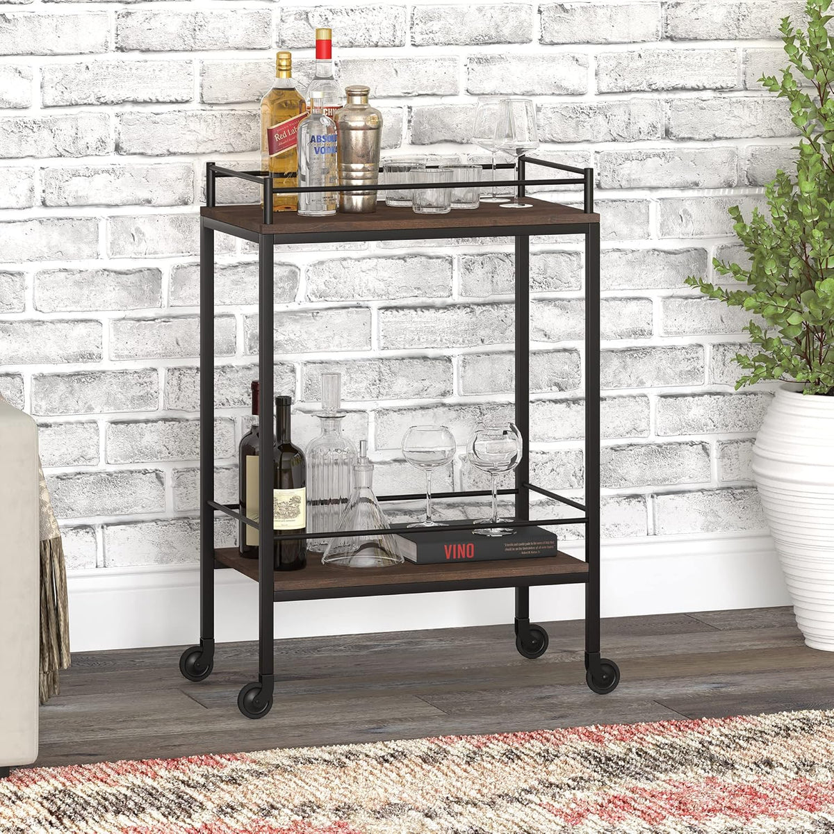 23.5'' Wide Rectangular Bar Cart V79027