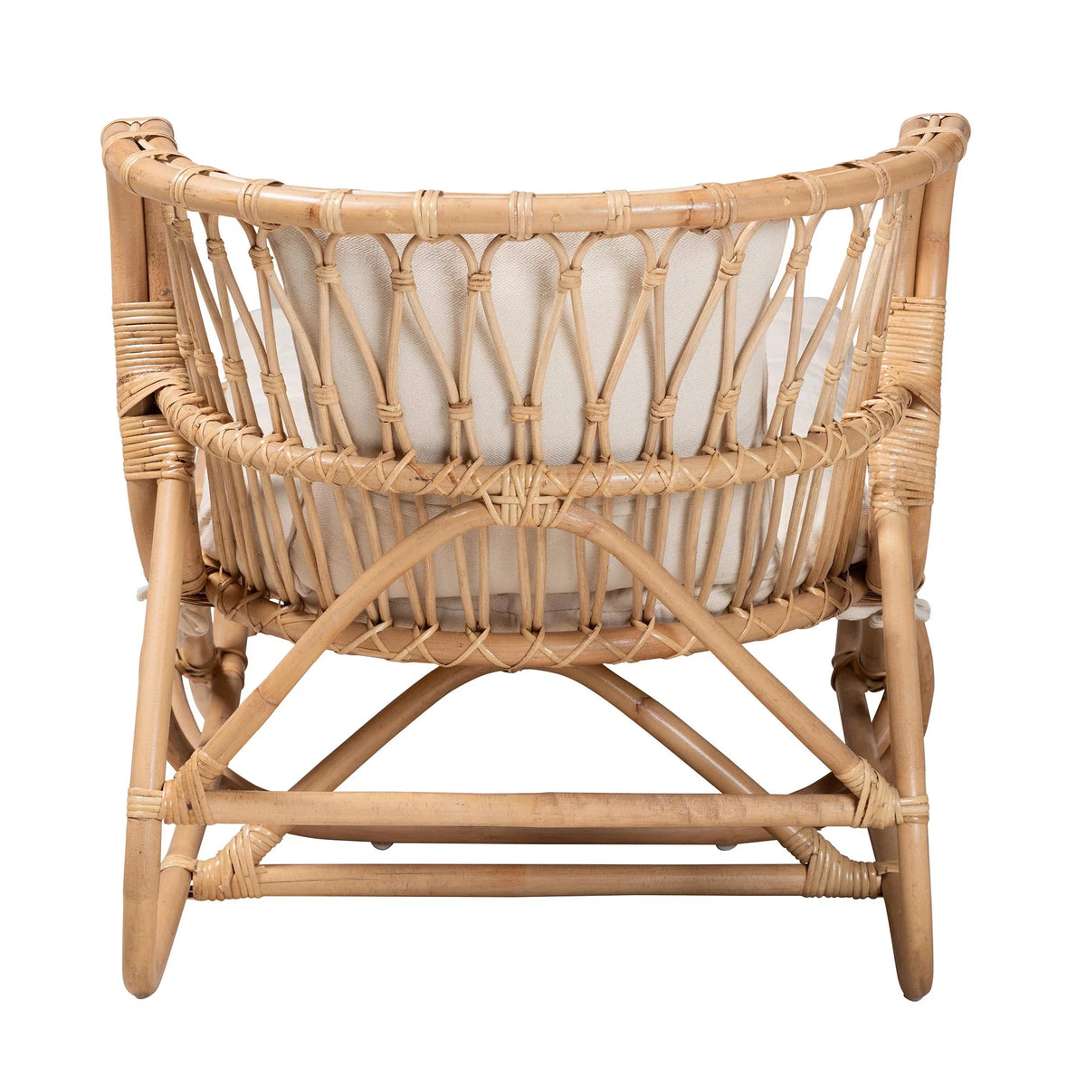 Natural Brown Rattan Chaise V3125