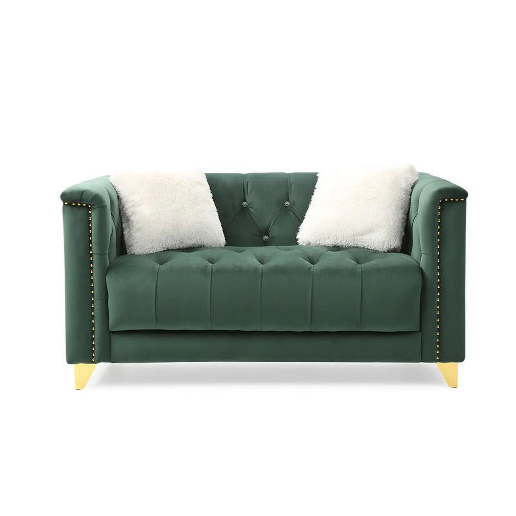 Green Velvet 3Pc Upholstery Living Room Set D532171