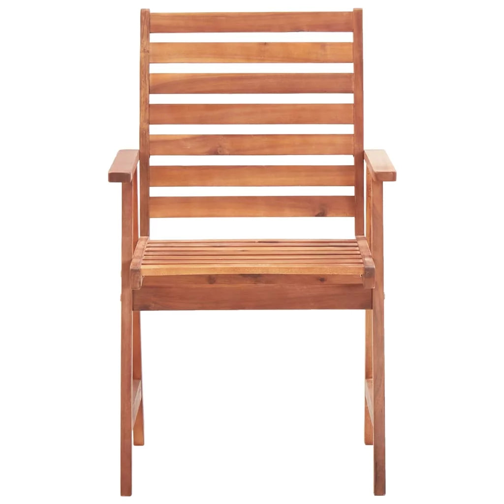 3 pcs Acacia Wood Patio Dining Chairs with Cushions I735831