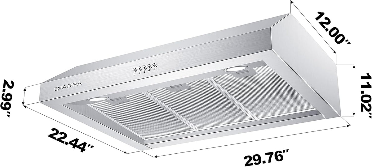 30 inch Stainless Steel Under Cabinet Range Hood Z104