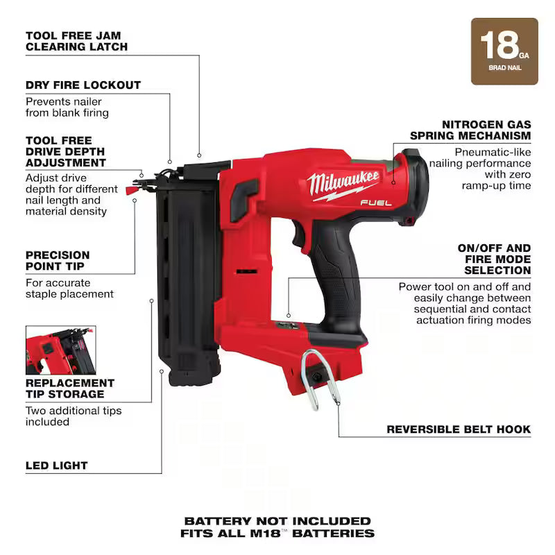 18V Lithium-Ion Cordless Combo Kit with Brad Nailer L605
