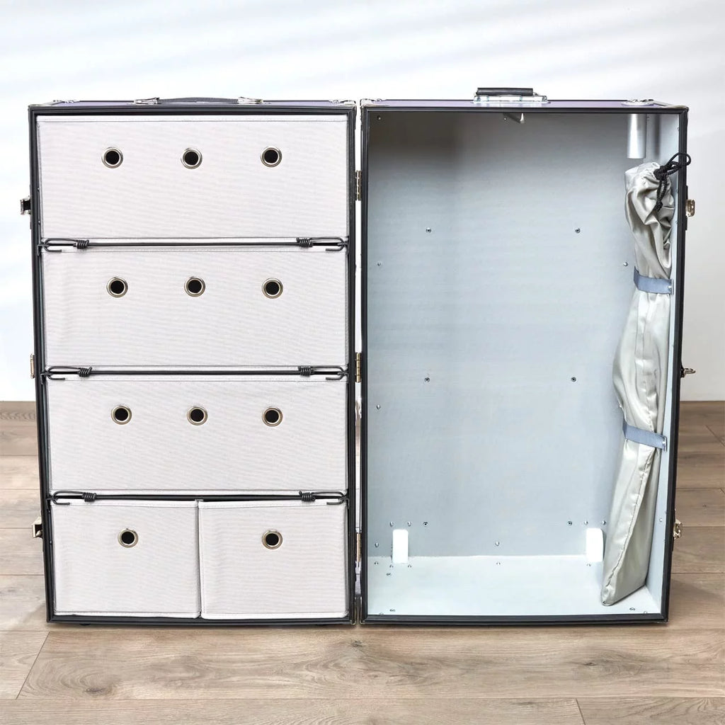 Forest Green Travel Trunk with Mounted Wheels V922982