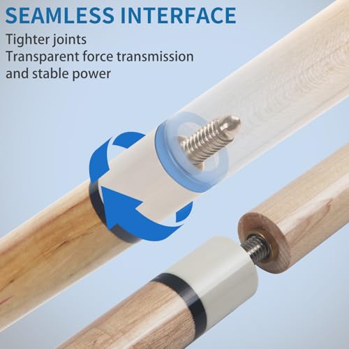 4 Pcs 58 Inch Canadian Maple Wood Pool Cue Stick X688