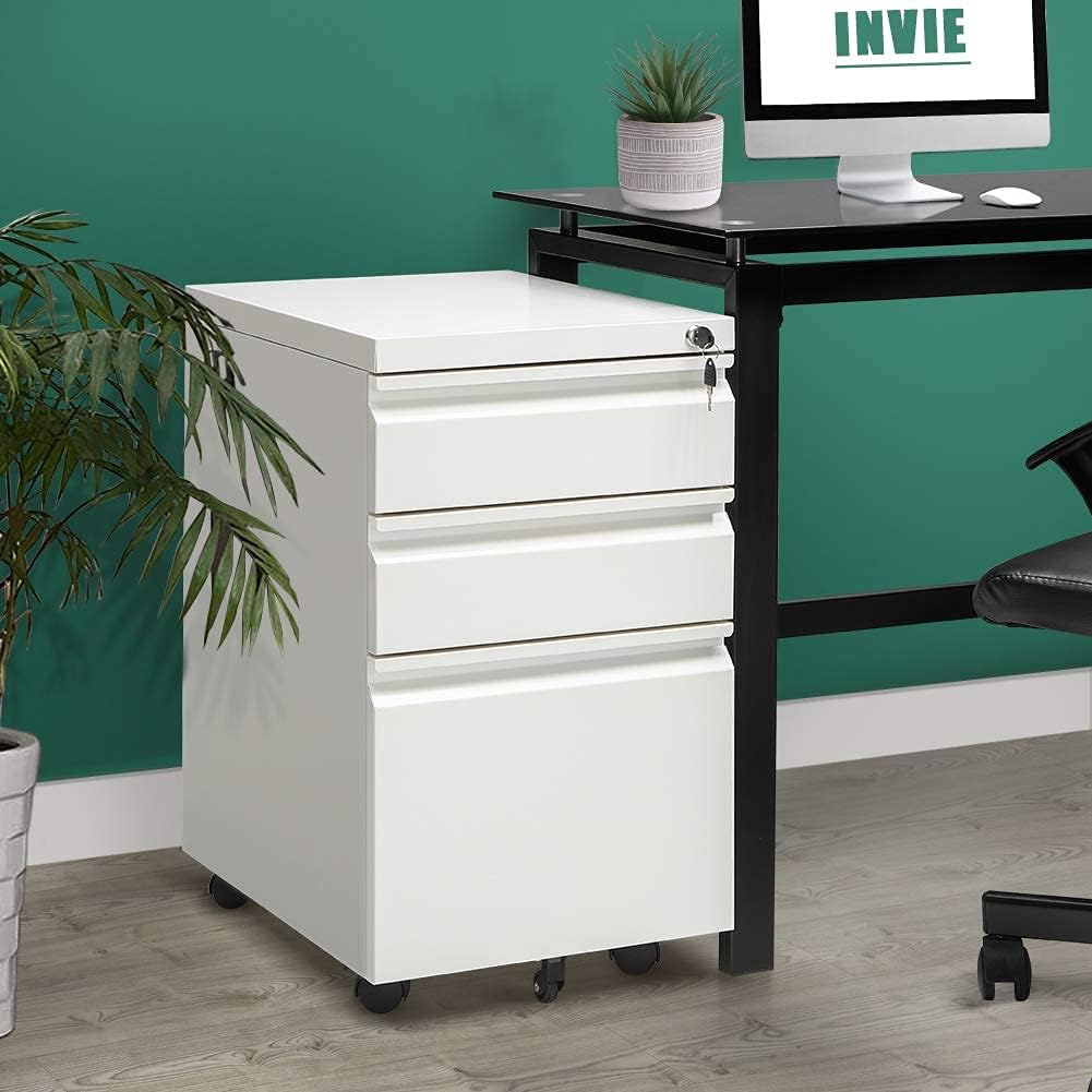 3 Drawer Metal Vertical File Cabinet with Lock N43406