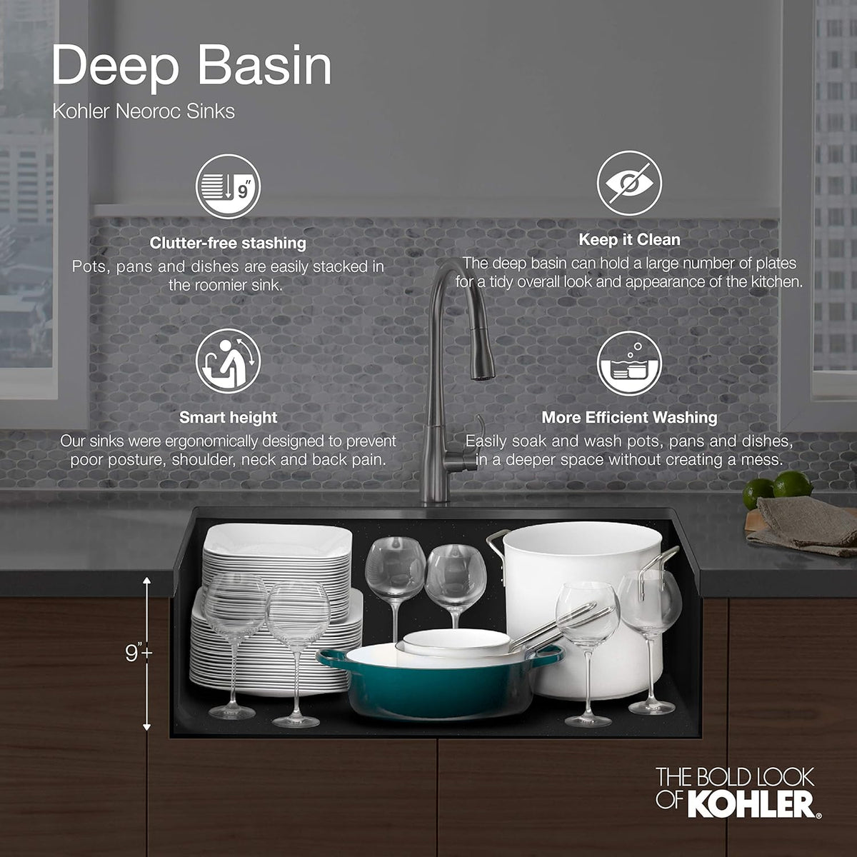 Matte White Kitchen Sink D855499