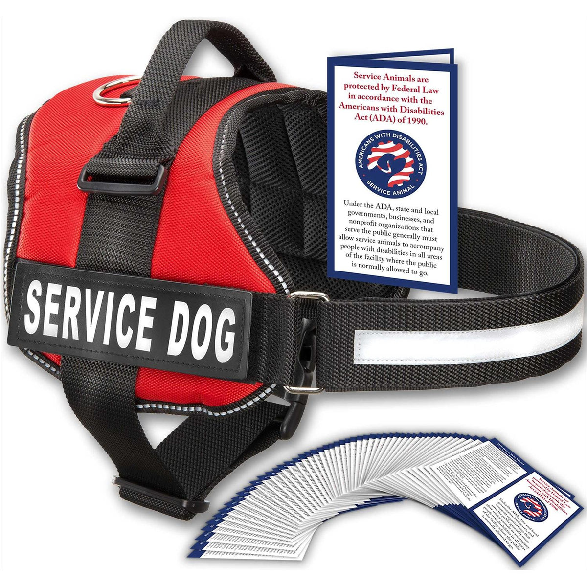 Service Dog Vest with Hook and Loop Straps and Handle Z377059