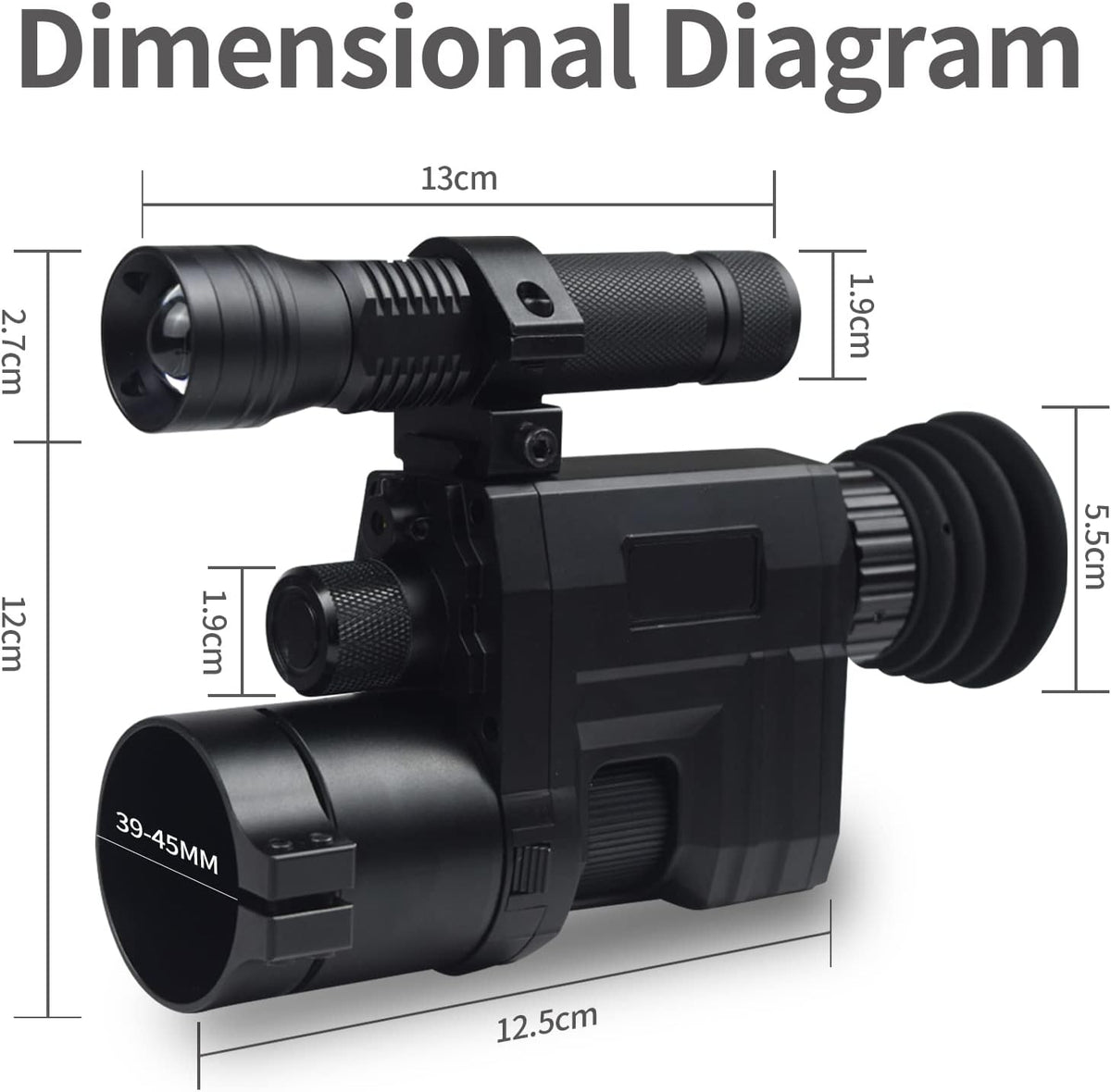 WiFi Digital Night Vision Scope Video Camera 960P 1.3 inch HD Display X2493