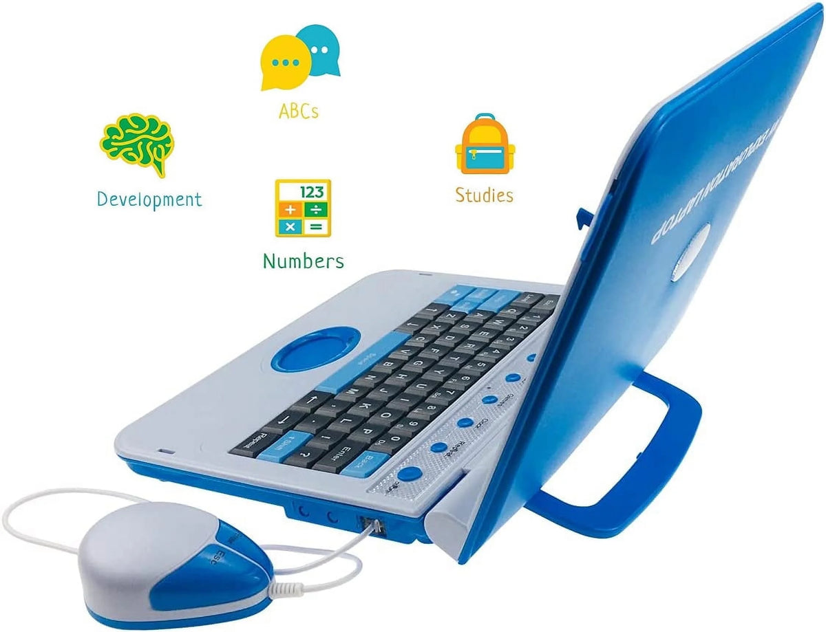 Blue Educational Interactive Toy Computer with 80 Games and LCD Screen G241