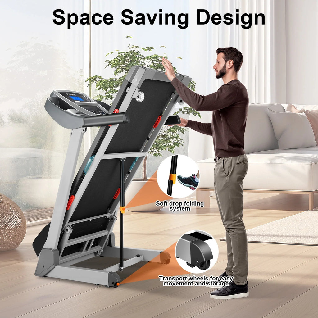 Electric Treadmill with 15-Level Auto Incline H854