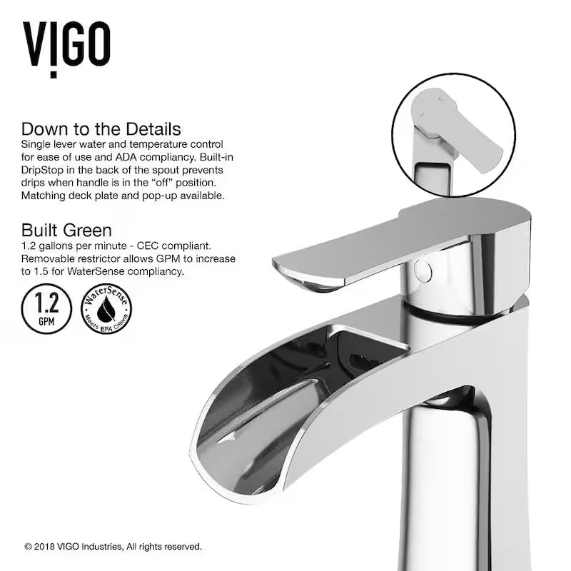 Single Handle Bathroom Faucet in Chrome V182