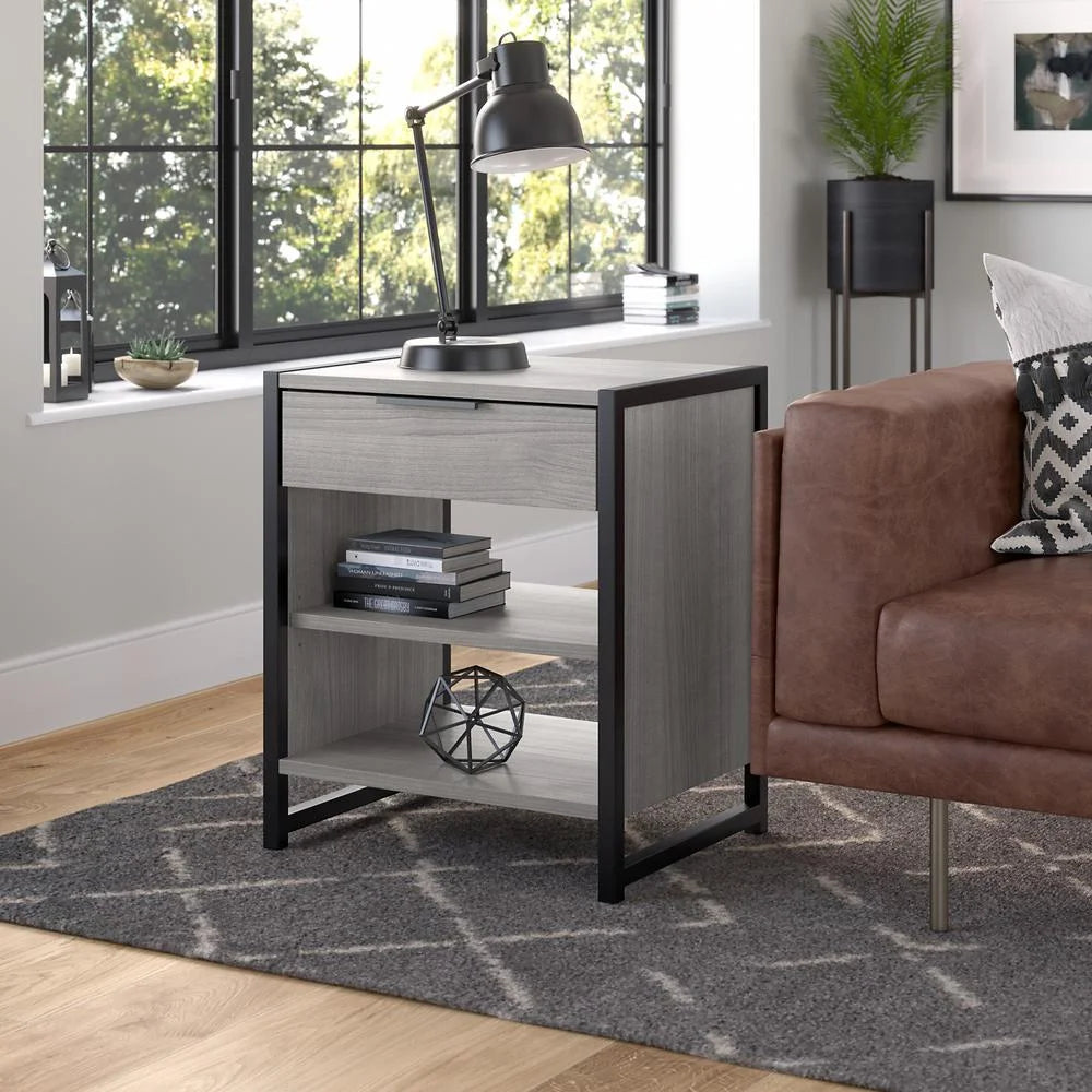 Small End Table with Drawer in Platinum Gray M287007