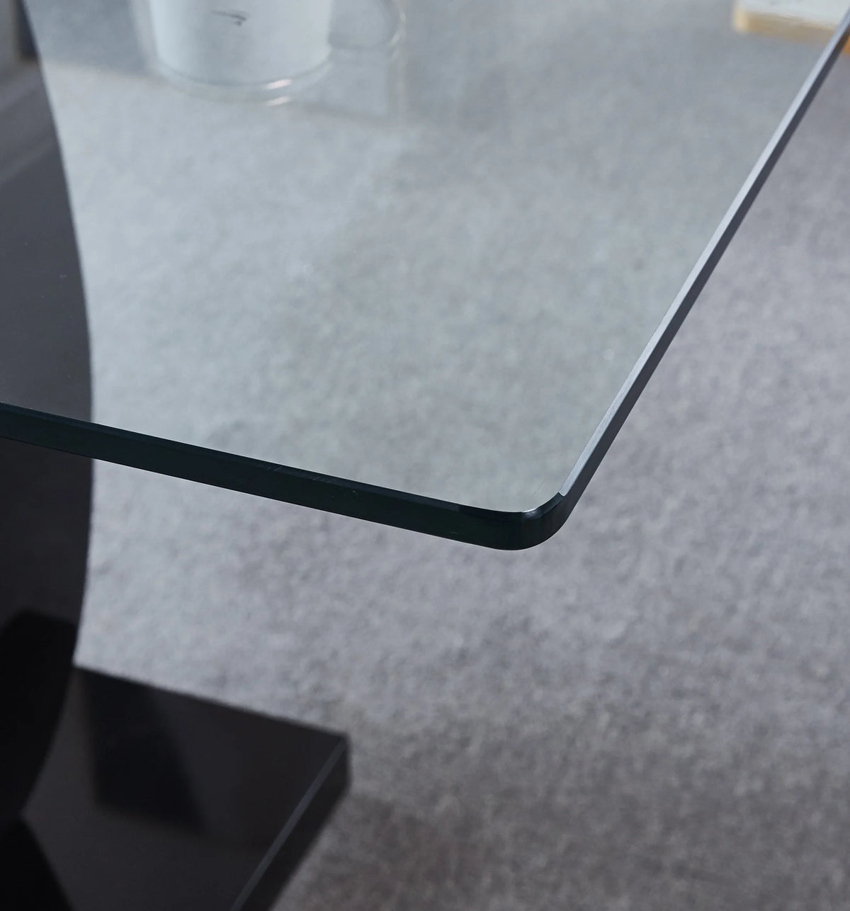 Tempered Glass Top Double Pedestal Dining Table O83922
