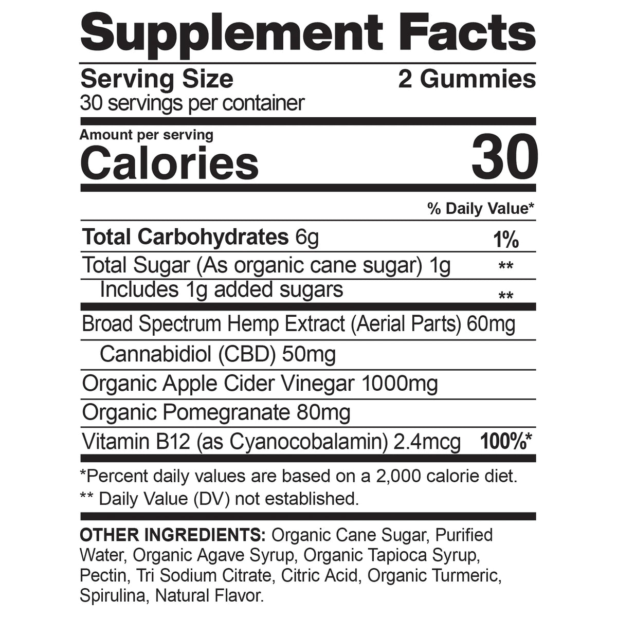 Apple Cider Vinegar CBD Gummies 1500mg B40992