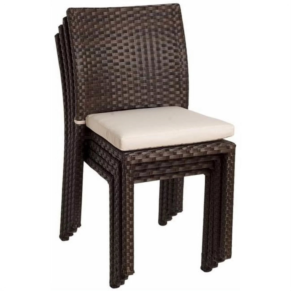 Dark Brown Side Chair Set 4 PCS G307773