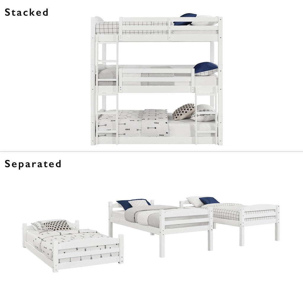 Twin Over Twin Over Twin Convertible Bunk Bed Y363203