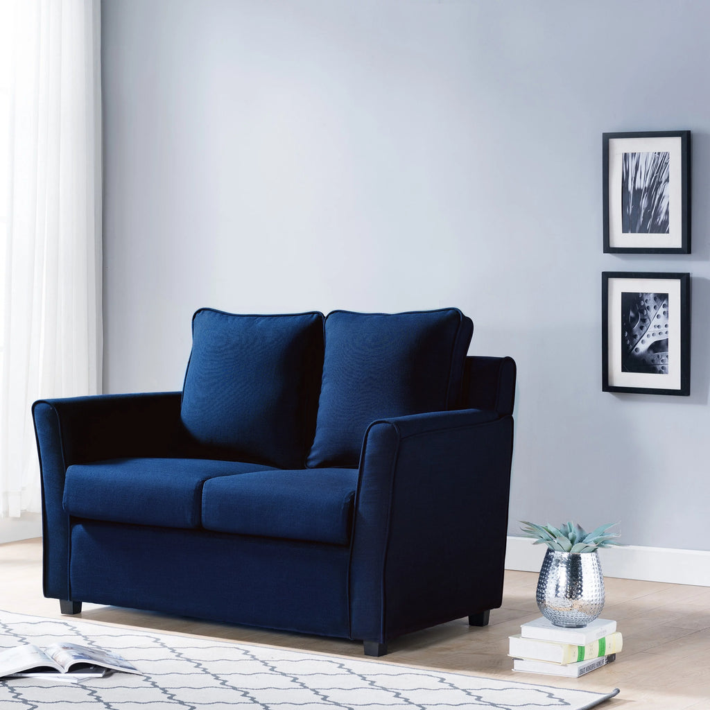 Dark Grey Faux Leather Loveseat X5673