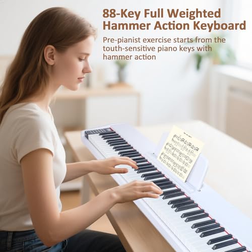 88 Key Weighted Hammer Action Digital Piano with Stand H107475