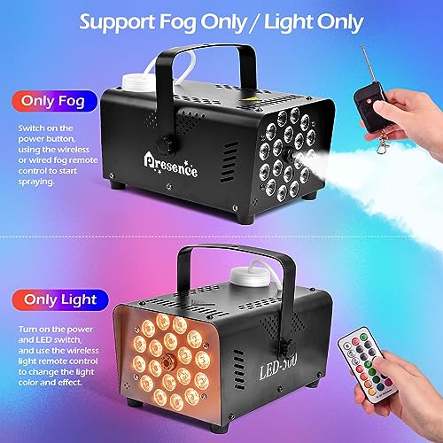 500W Fog Machine with LED Lights and Remote Control N7386