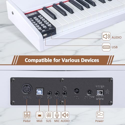 88 Key Weighted Hammer Action Digital Piano with Stand H107475