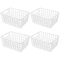 White Wire Storage Baskets Set of 4 G4649