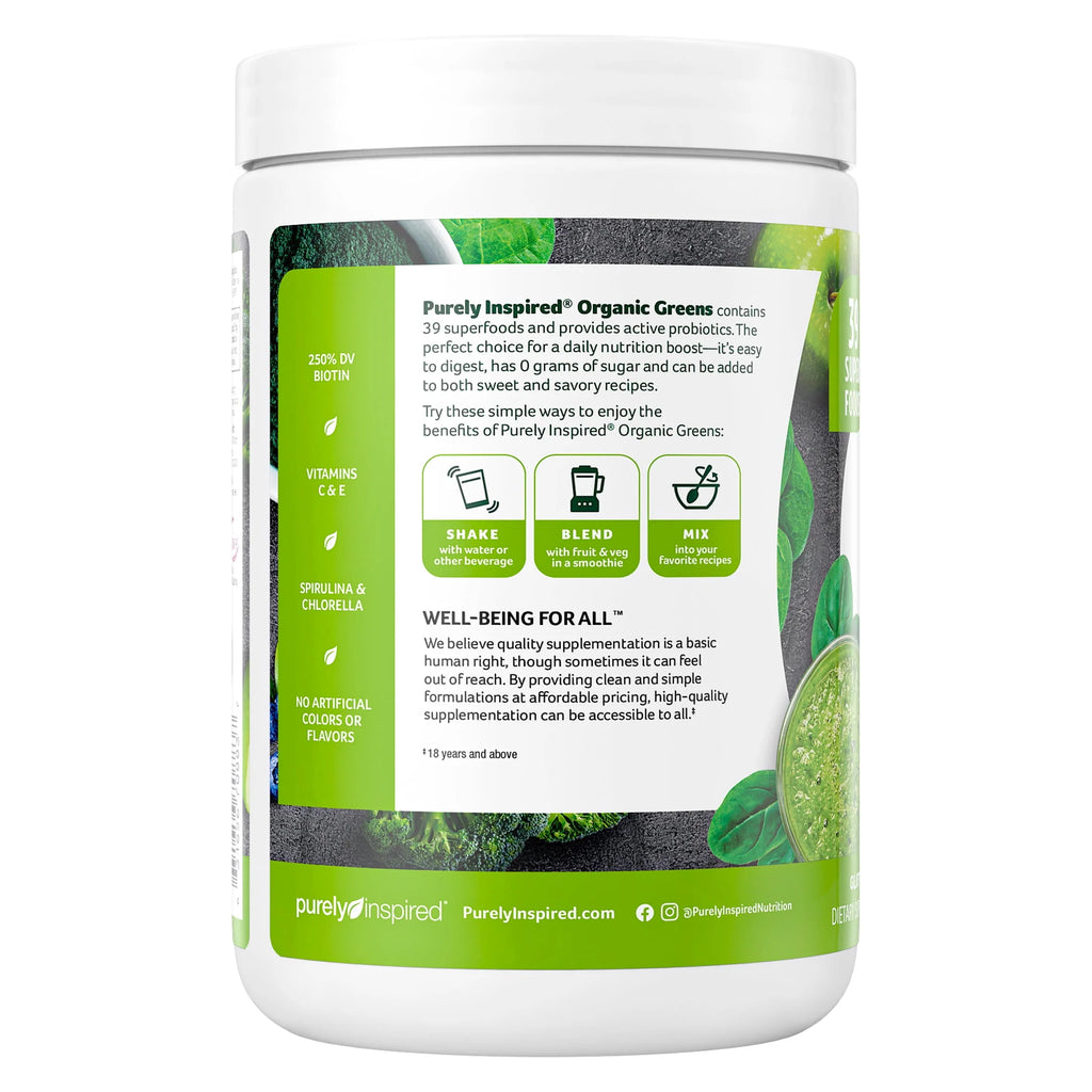 Organic Greens Superfood Powder, Unflavored, 8.57 oz F10188