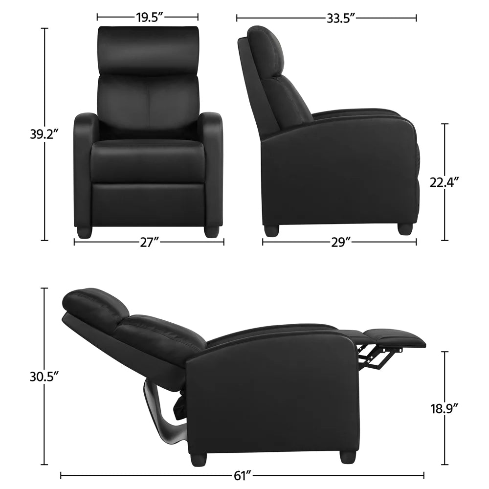 Faux Leather Recliner Chair U564080