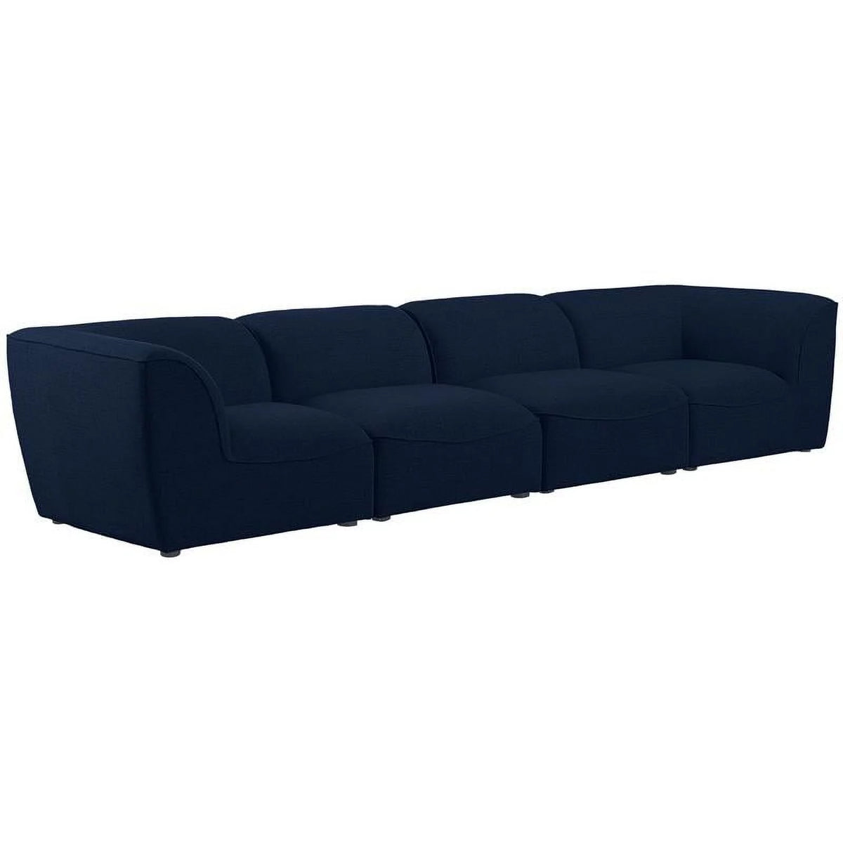 Navy Linen Textured Modular Sofa B12189