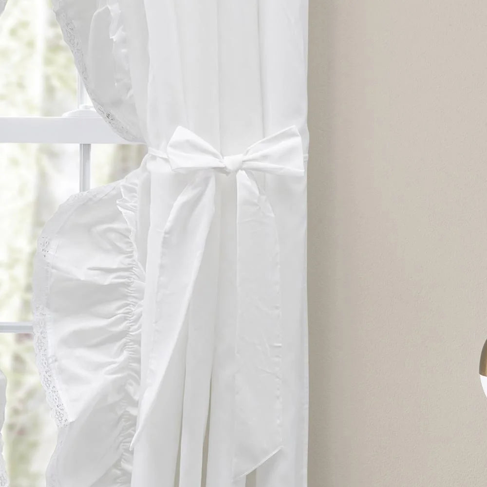 White Rod Pocket Curtain Panel 100" x 63" G731