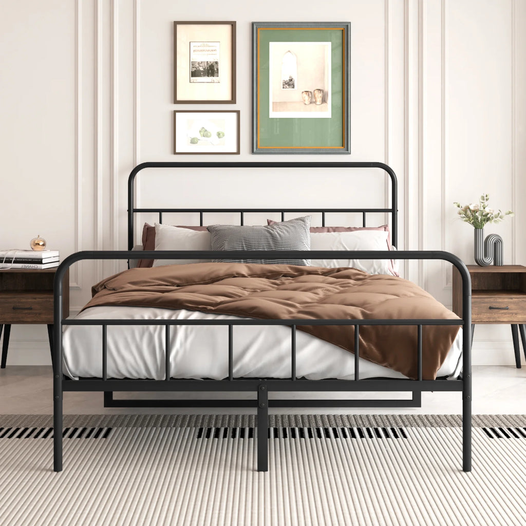 Metal Platform Bed Frame with Headboard Full T613169