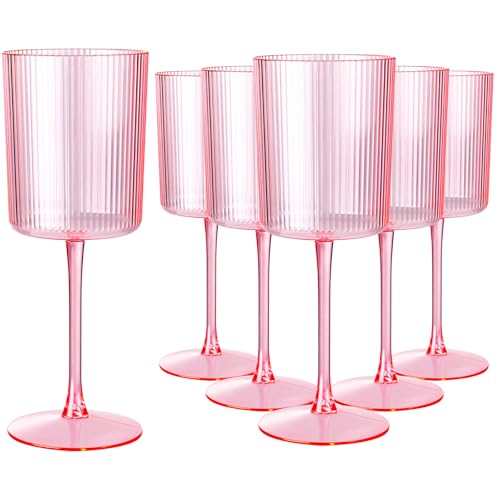 24 Pack 6oz Clear Ribbed Plastic Champagne Flutes L60813