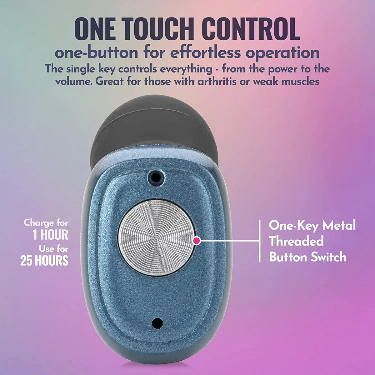 Rechargeable Hearing Amplifier Pair with Noise Cancelling Z964