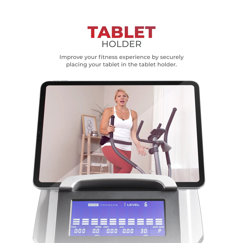 Magnetic Elliptical Trainer with Device Holder and Monitor U93321