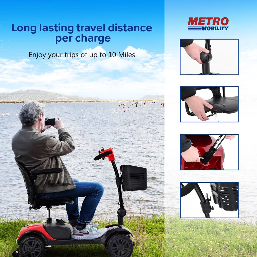Red 4 Wheel Mobility Scooter 265lbs I6379