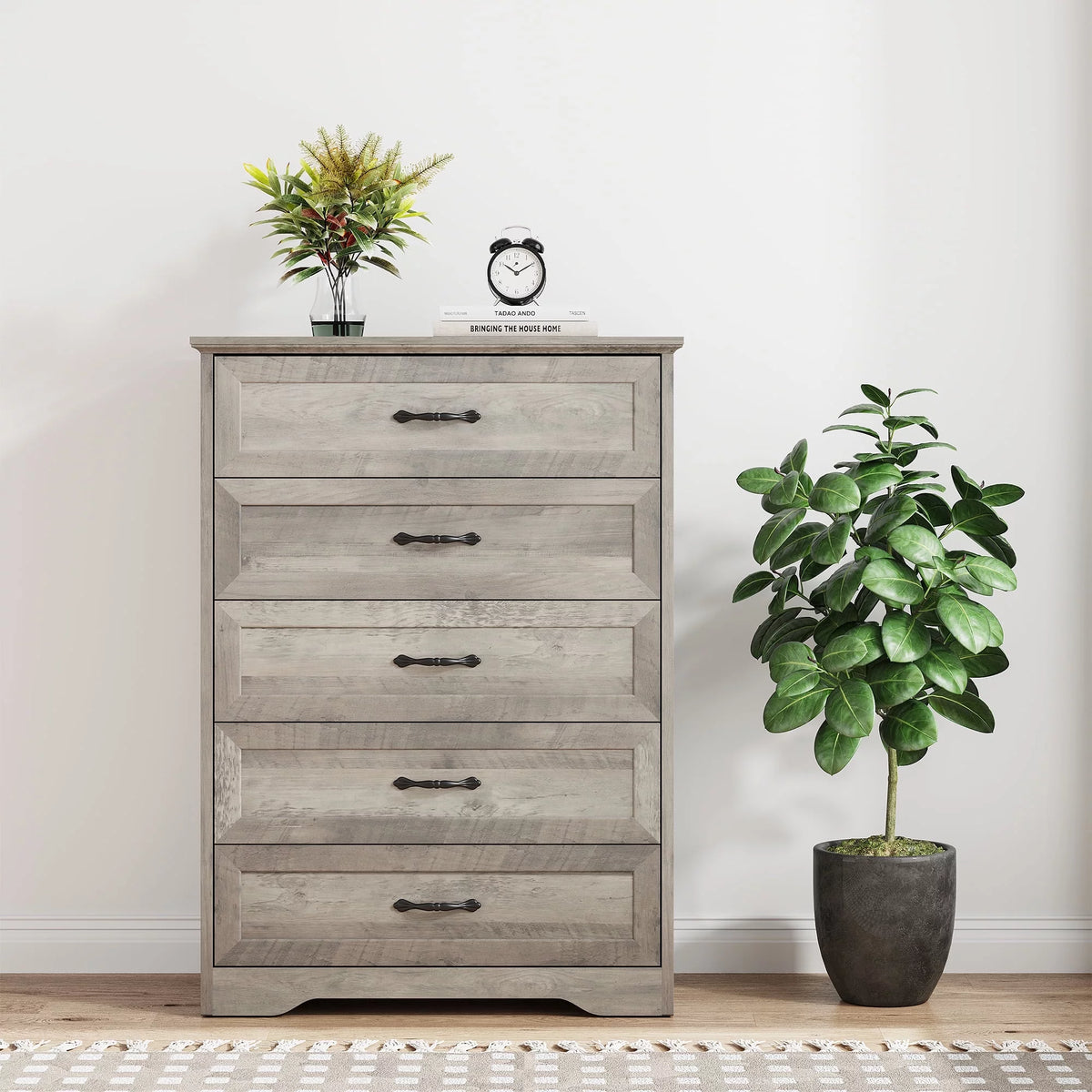 Grey 5 Drawer Dresser U431